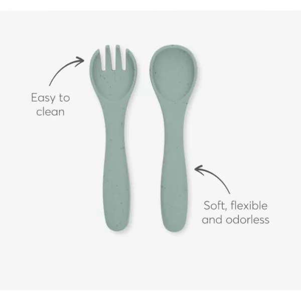 Kikka Boo Silikonski set za hranjenje 5 delova Platinum Sage 