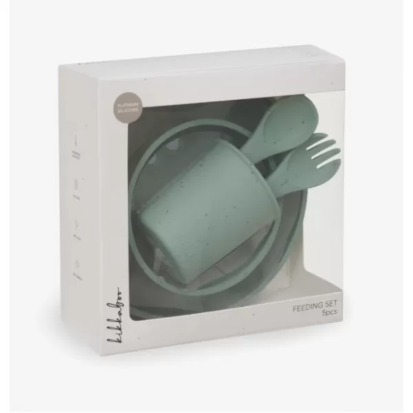 Kikka Boo Silikonski set za hranjenje 5 delova Platinum Sage 