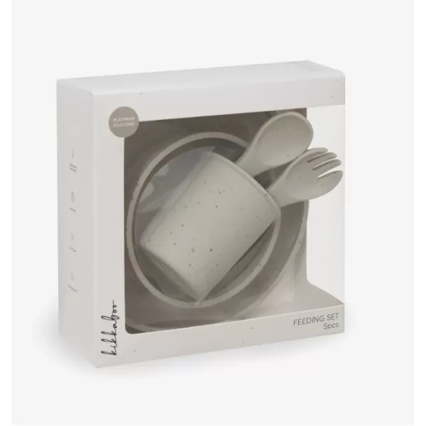 Kikka Boo Silikonski set za hranjenje 5 delova Platinum Sand 