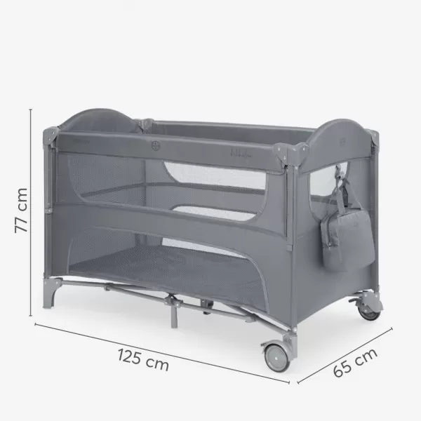 Kikka Boo Premium Milky Way sa spustajucom stranicom i rancem - Grey - 2 nivoa 