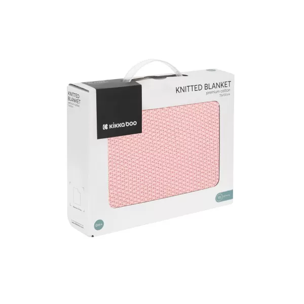 Kikka Boo Pleteno baby ćebence 75x100 Dream Big Pink 