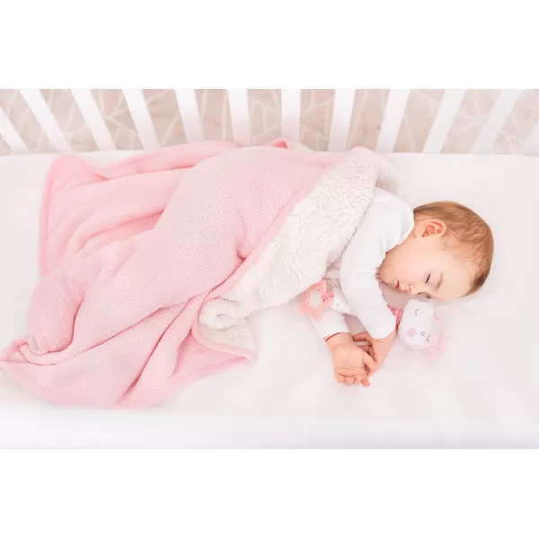 Kikka Boo Pleteno dvostrano baby ćebence 75x100 Dream Big Pink 