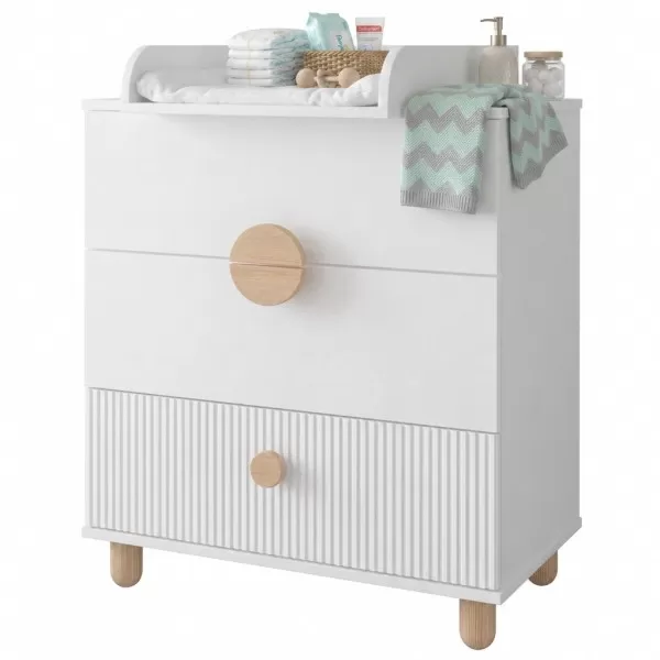 Komoda za bebe LOFT White 