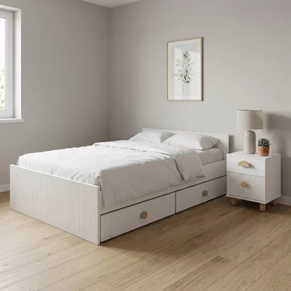 Noćni Ormarić LOFT White 