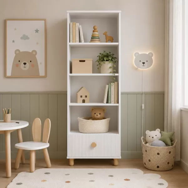 Polica za knjige Loft White 