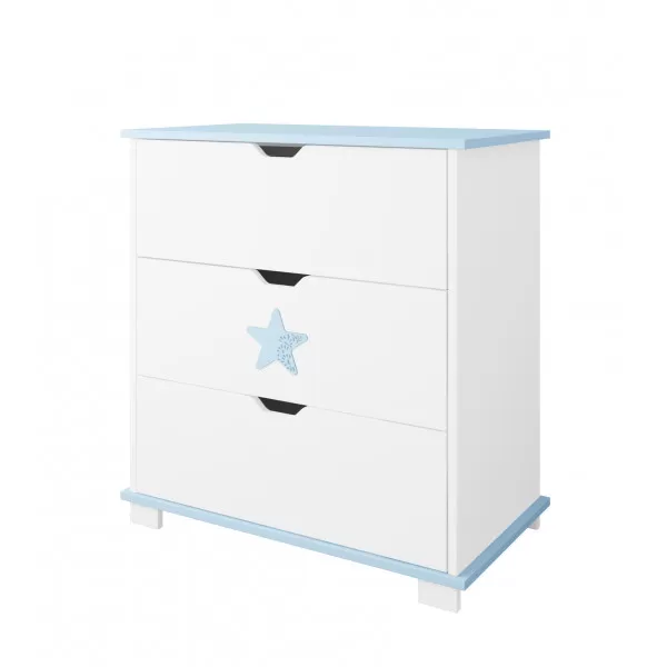 Komoda za bebe Star - Blue 