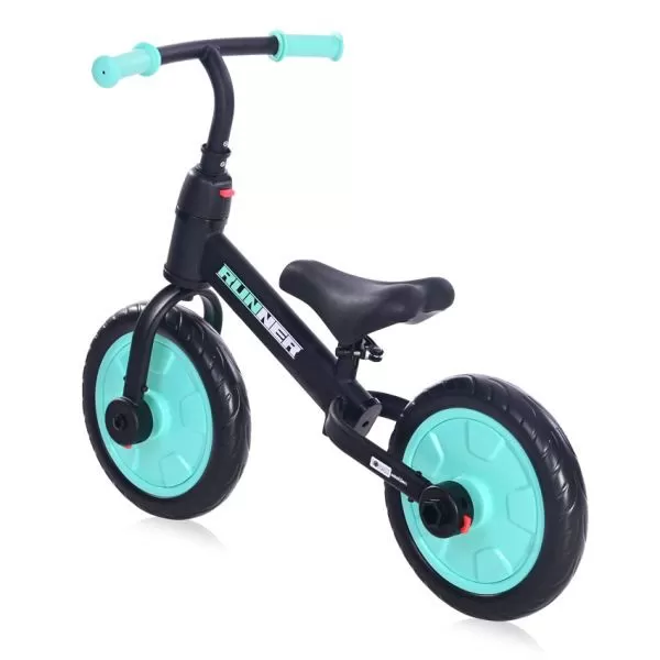Balance bike Runner 2u1 Black&Tourquoise 