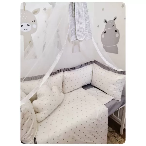 Posteljina Grey Dots 