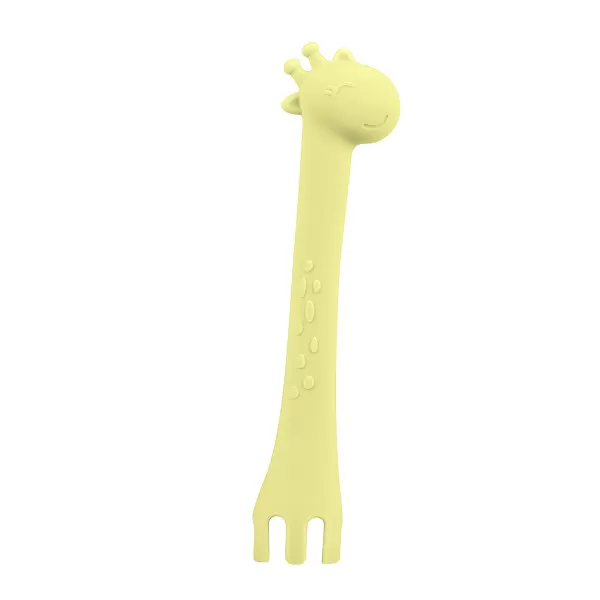 Kikka Boo silikonska kašika Giraffe Yellow 