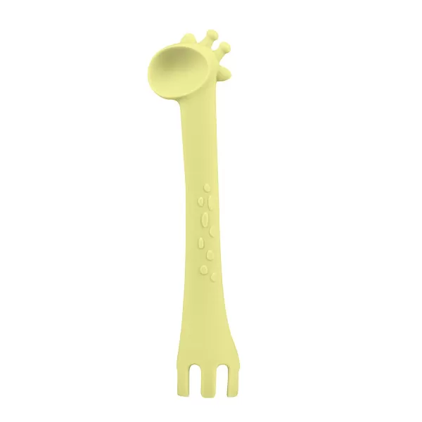 Kikka Boo silikonska kašika Giraffe Yellow 