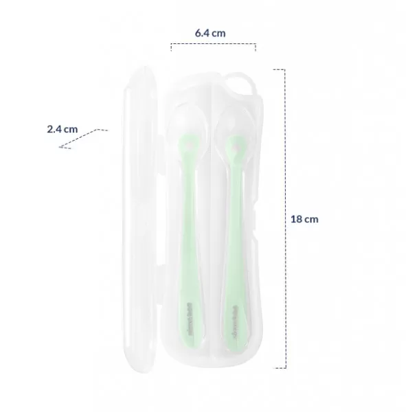 Kikka Boo silikonska kašika u kutiji 2pack Mint 