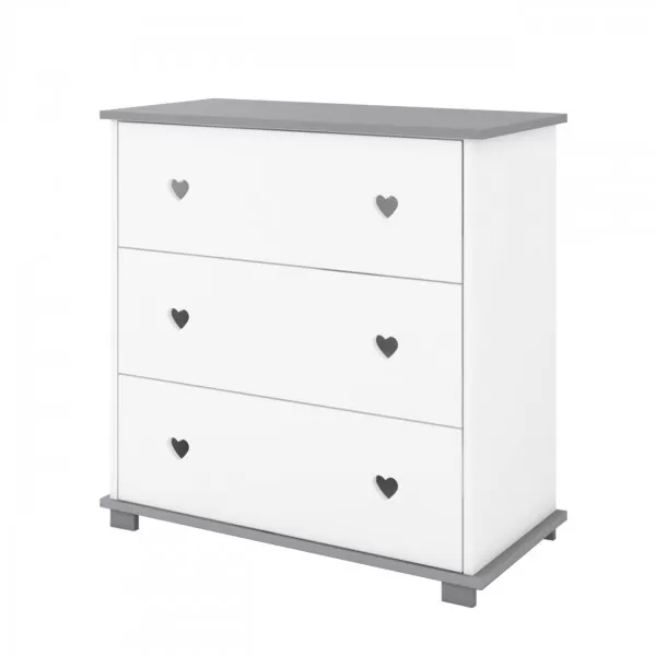 Komoda za bebe Srce – Grey 