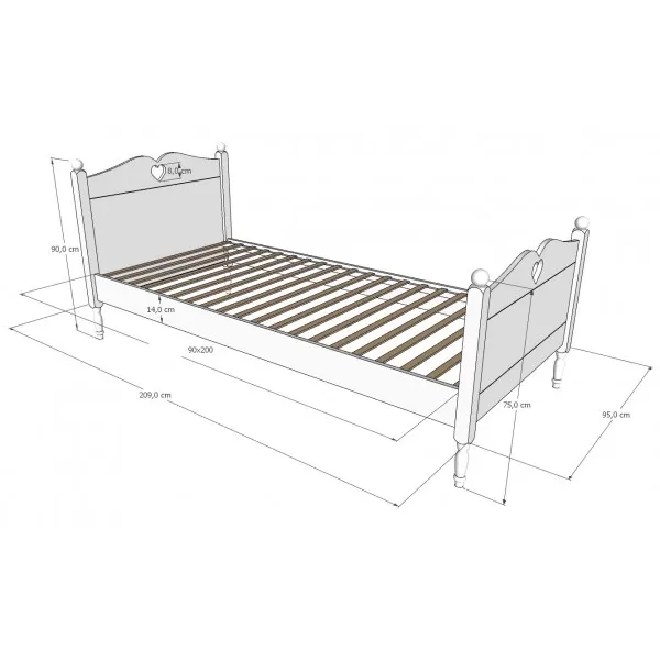 Krevet BELLA Classic 200x90cm 