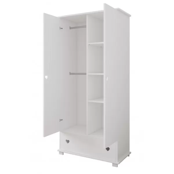 Garderober Srce - White 