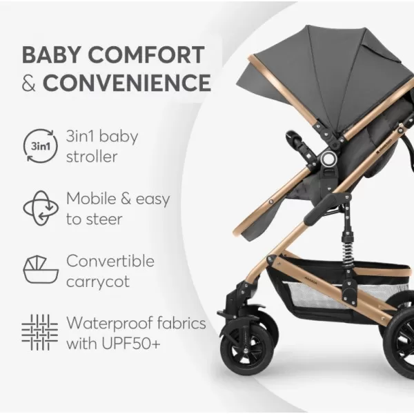 Kikka Boo Amaia Premium 3u1- Dark Grey 