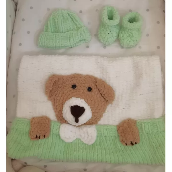 Set za bebu Bear knitted 