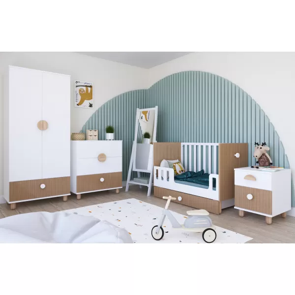 Krevetić LOFT Natur-White 