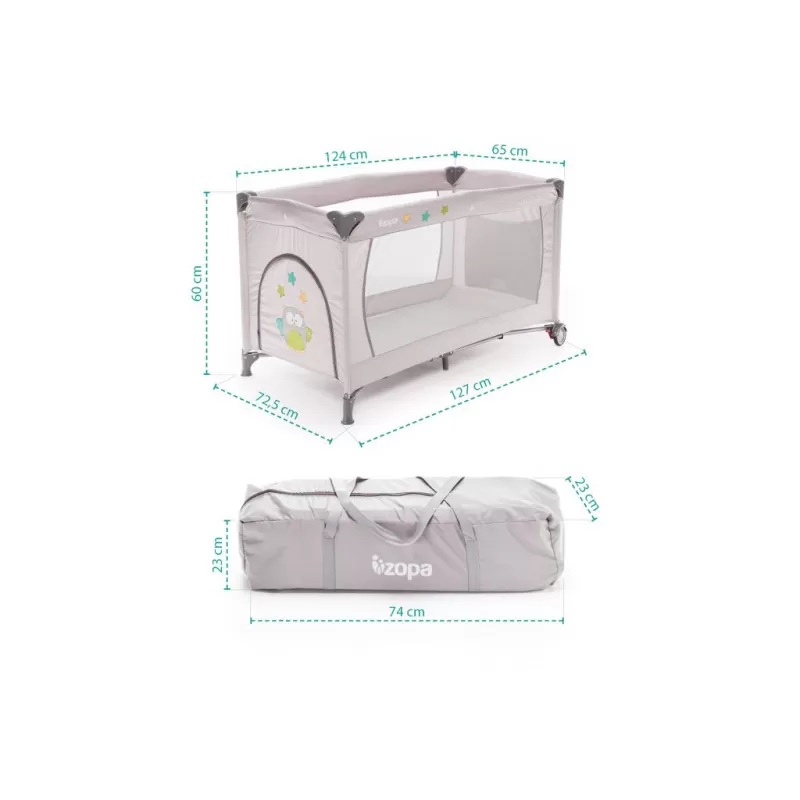 Prenosni krevetac Zopa Camping Griffin Grey 