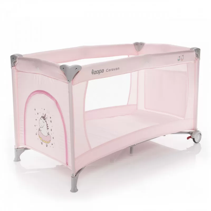 Prenosni krevetac Zopa Caravan Unicorn Rose 