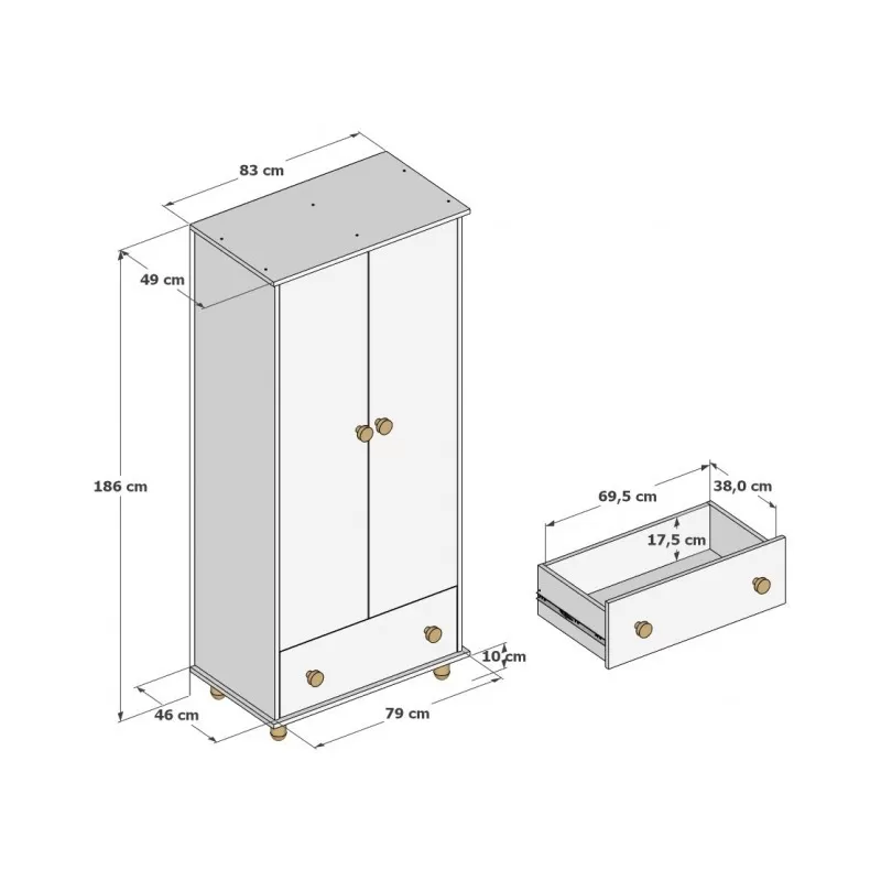 Garderober Lumi Mint 