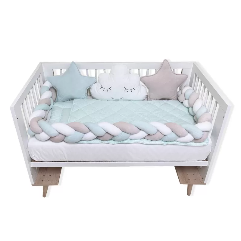 Posteljina sa Pletenicom Bambino Lux mint 