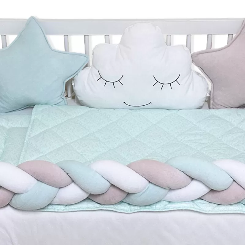 Posteljina sa Pletenicom Bambino Lux mint 