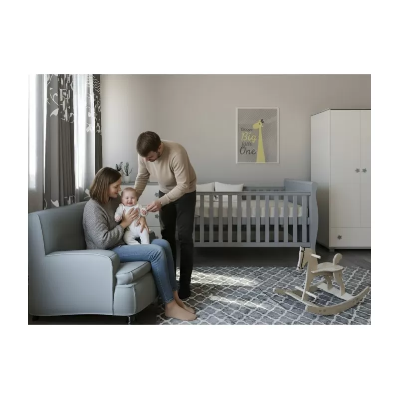 Krevetić Scarlet 140x70cm grey 