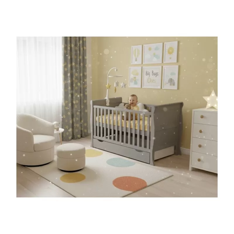 Krevetić Scarlet 140x70cm grey 