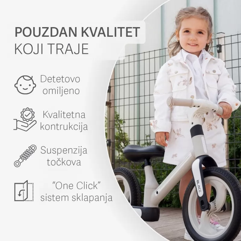 Balance Bike Kikka Boo Blace Grey 