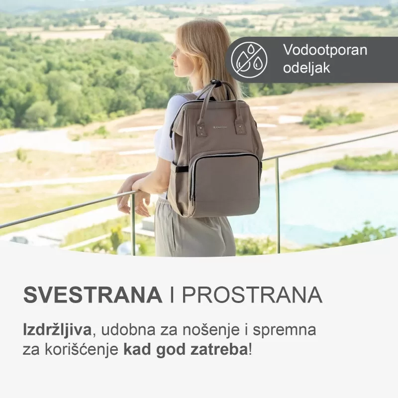 Torba za mame Kikka Boo Siena Premium Black/Silver 