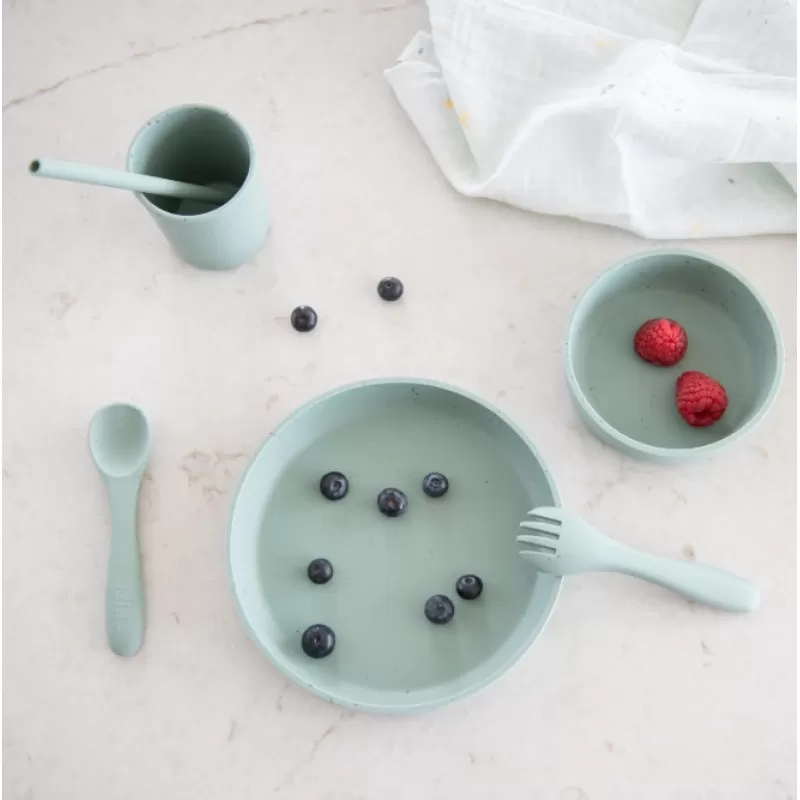 Kikka Boo Silikonski set za hranjenje 5 delova Platinum Sage 