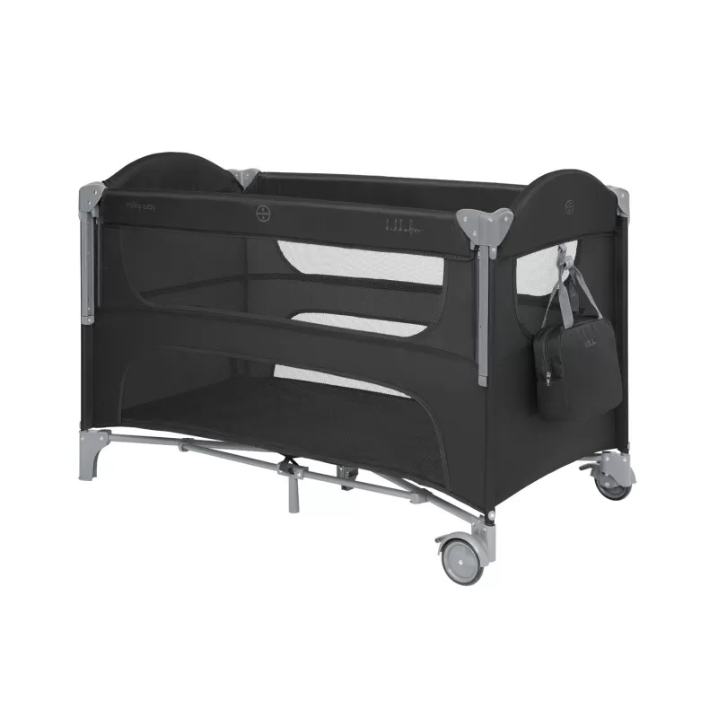 Kikka Boo Premium Milky Way sa spustajucom stranicom i rancem - Black - 2 nivoa 