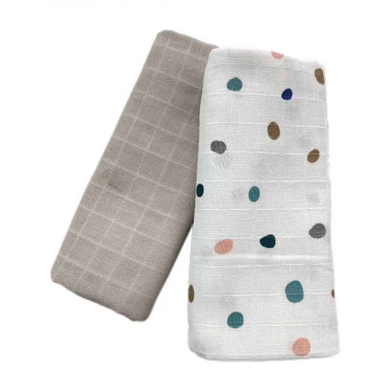 Muslin prekrivac 80x80cm - 2kom 