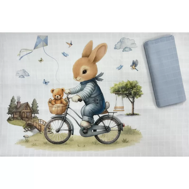 Muslin prerkivac Plavi Zeka 80x80cm - 2kom 