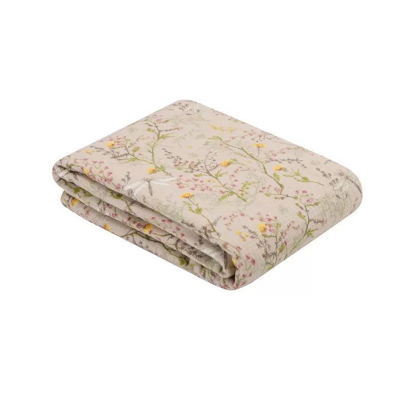 Kikka Boo dvoslojno ćebence od muslina 100x100cm - Secret Garden Beige 