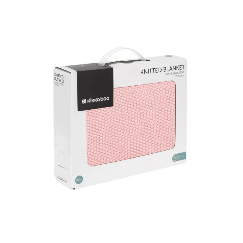 Kikka Boo Pleteno baby ćebence 75x100 Dream Big Pink 