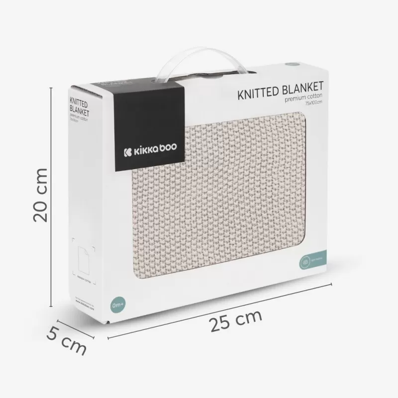 Kikka Boo Pleteno baby ćebence 75x100 Dream Big Beige 