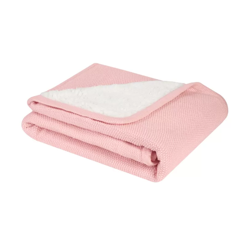 Kikka Boo Pleteno dvostrano baby ćebence 75x100 Dream Big Pink 