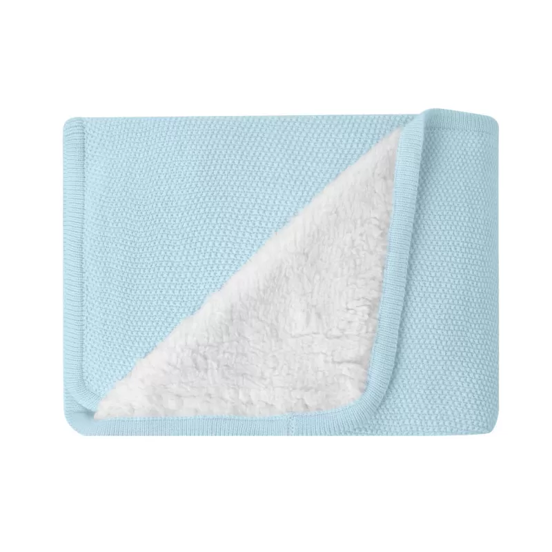 Kikka Boo Pleteno dvostrano baby ćebence 75x100 Dream Big Blue 