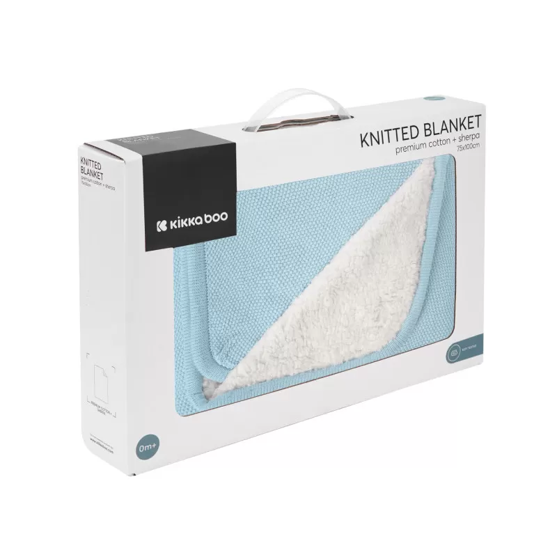 Kikka Boo Pleteno dvostrano baby ćebence 75x100 Dream Big Blue 