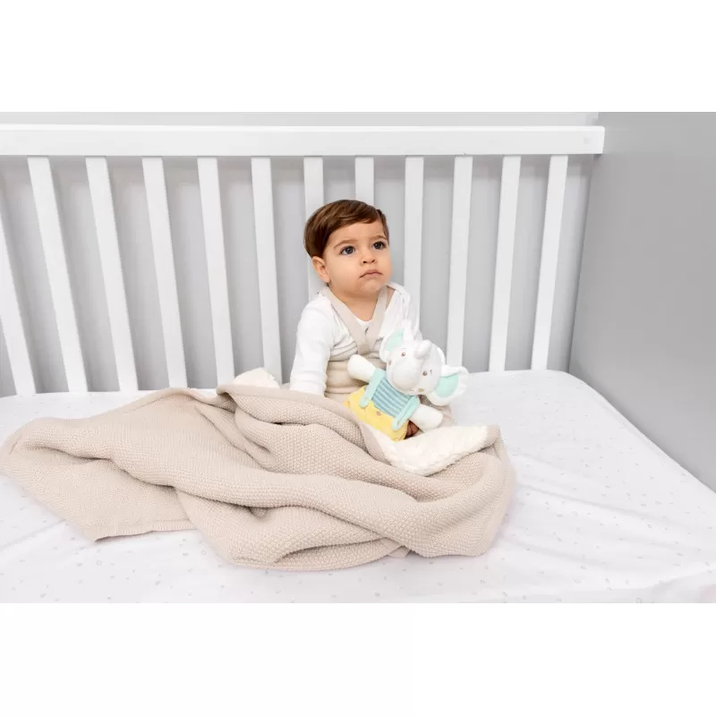Kikka Boo Pleteno dvostrano baby ćebence 75x100 Dream Big Beige 