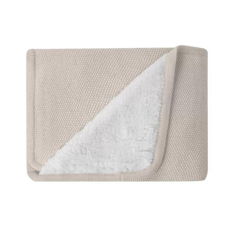 Kikka Boo Pleteno dvostrano baby ćebence 75x100 Dream Big Beige 