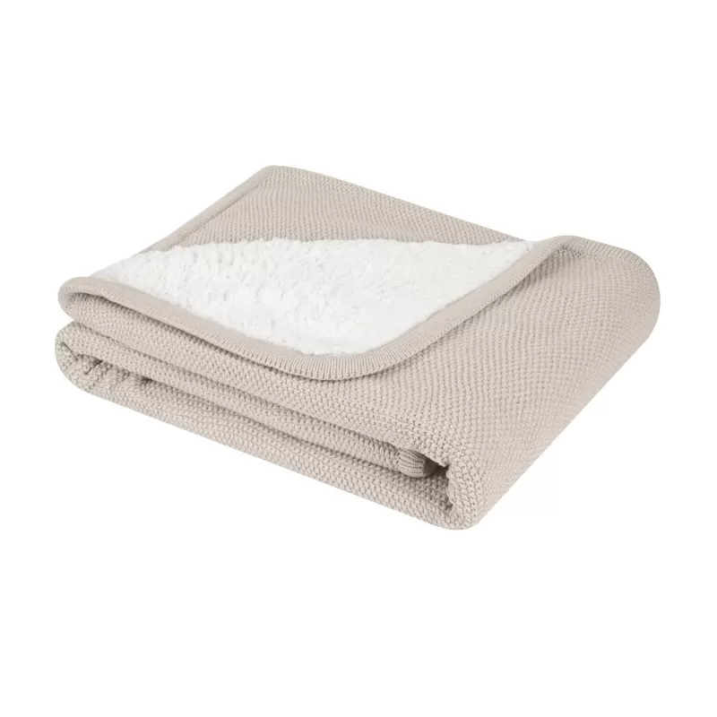 Kikka Boo Pleteno dvostrano baby ćebence 75x100 Dream Big Beige 