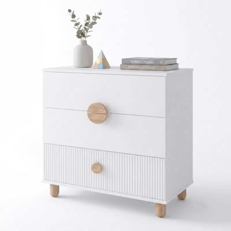 Komoda za bebe LOFT White 