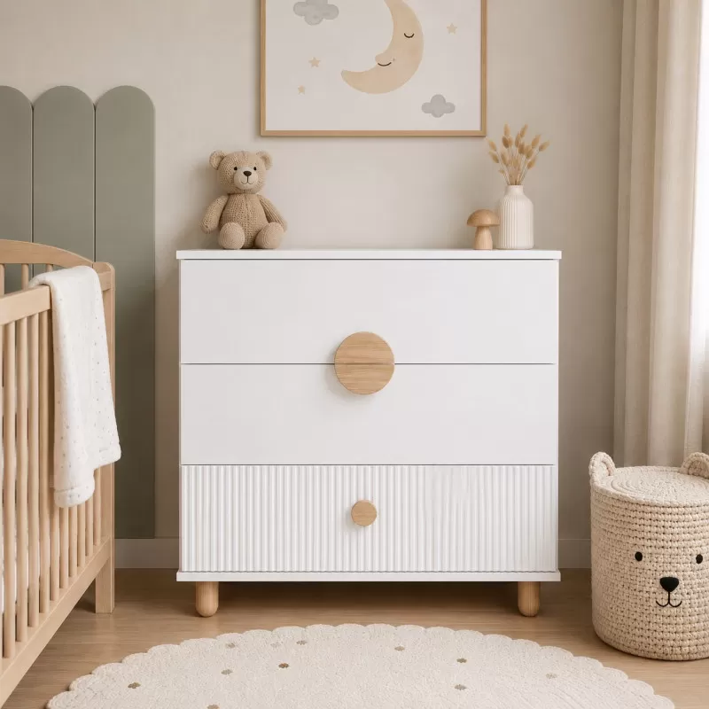Komoda za bebe LOFT White 