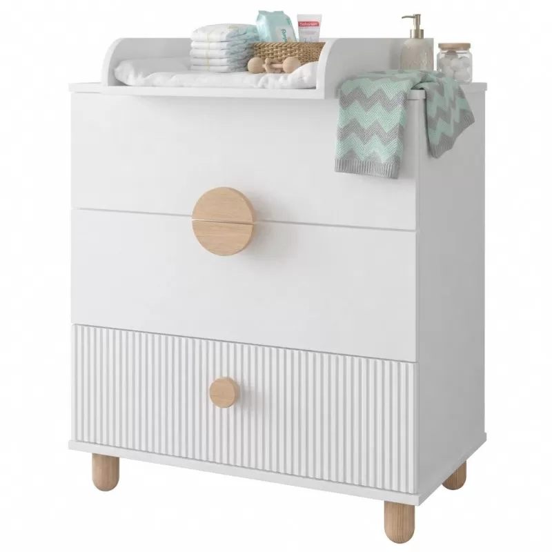 Komoda za bebe LOFT White 