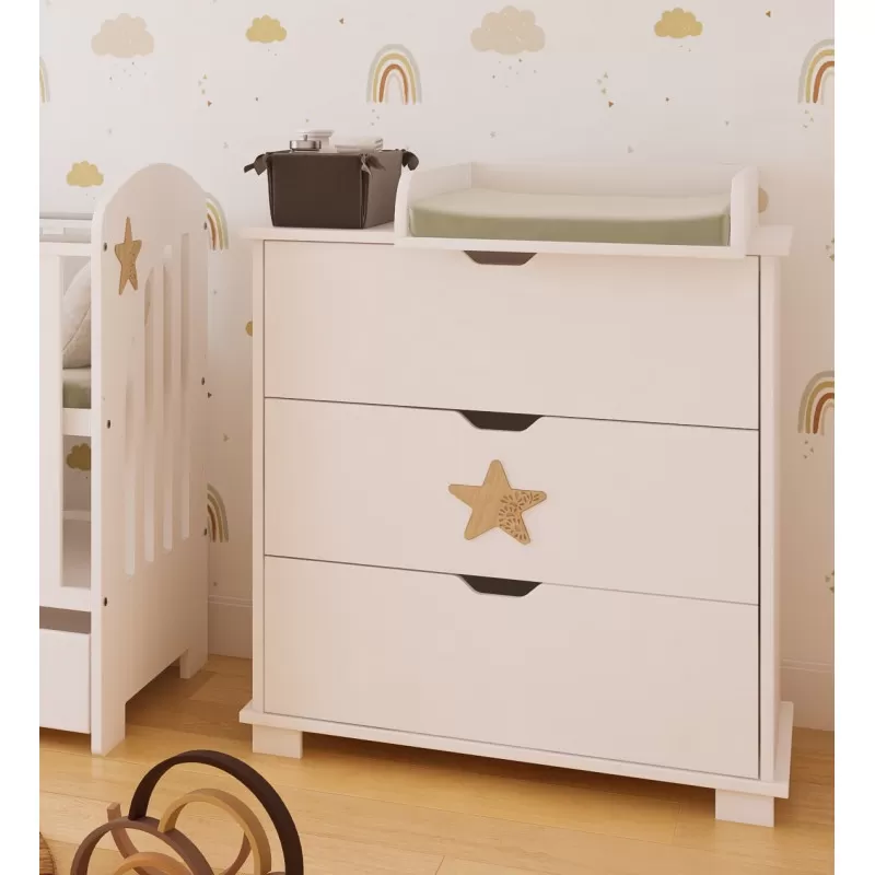 Komoda za bebe Star - Natur 