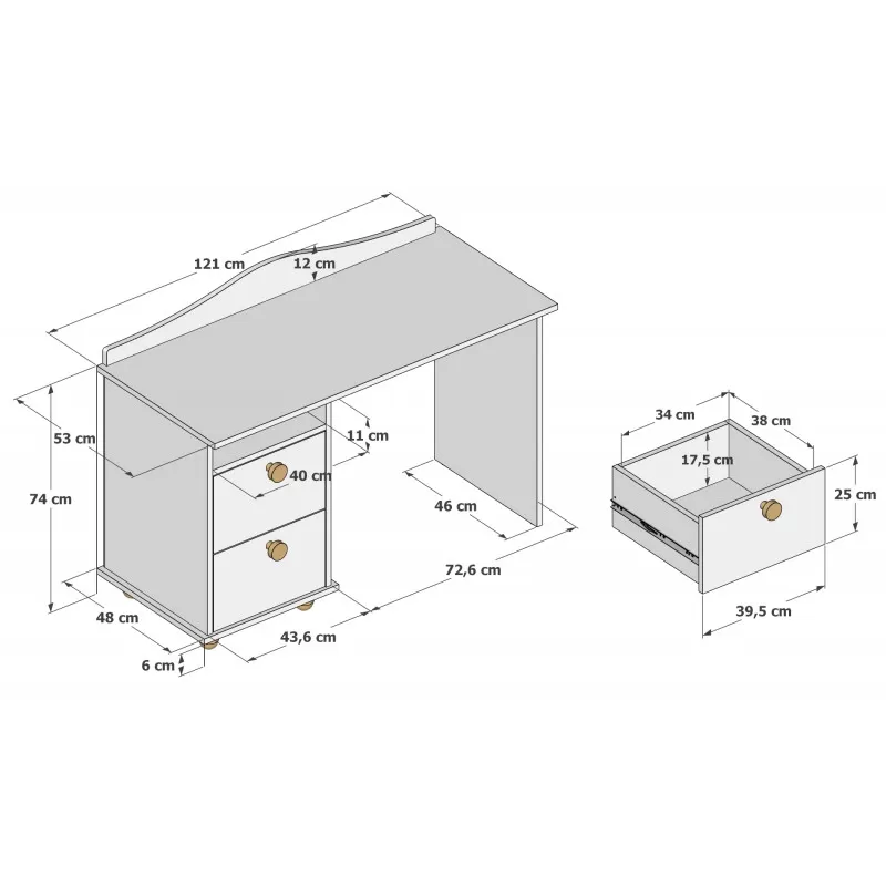 Pisaći sto Lumi Cashmere 