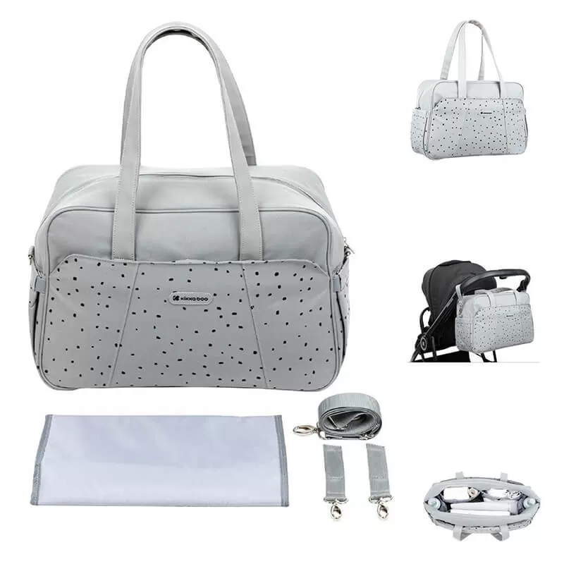 Torba za mame Kikka Boo Chelsea Dots Grey 