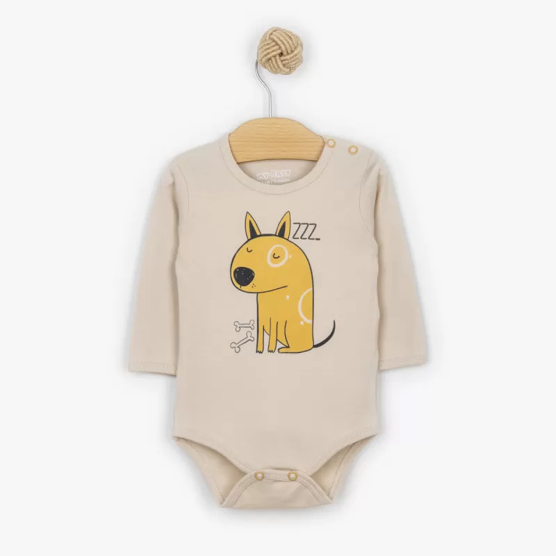 Bodi Funny Dogs Beige 